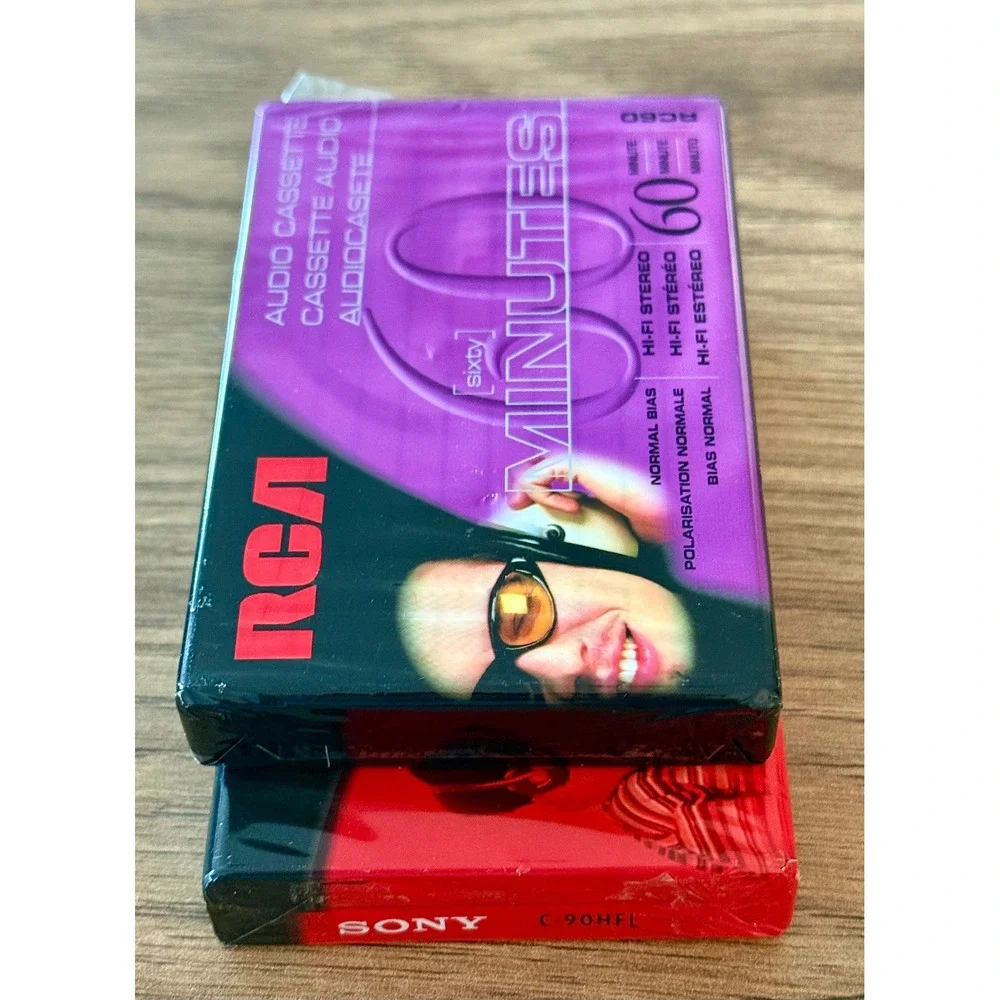 Sony HF 90 & RCA 60 Blank Audio Cassette Tapes Lot of 2 New Sealed Normal Bias